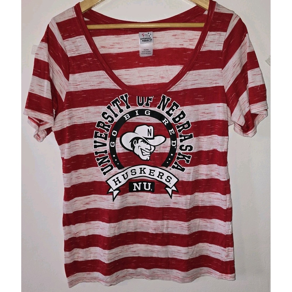University Of Nebraska Huskers lightweight T Shirt Herbie Husker Womens XXL Red
